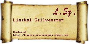 Liszkai Szilveszter névjegykártya