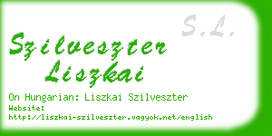 szilveszter liszkai business card